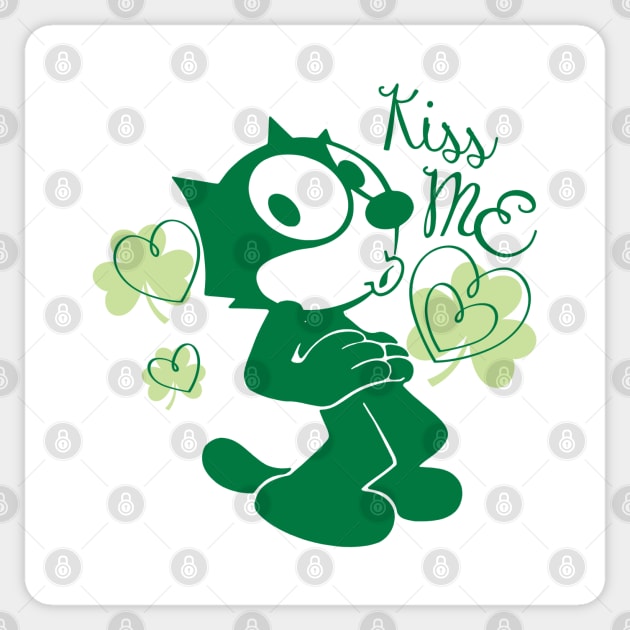 FELIX KISS ME I'M IRISH Sticker by ROBZILLA